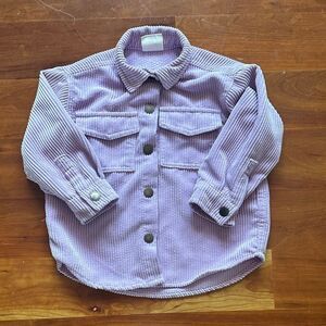 Cotton On Kids Purple Corduroy Button-Up Shirt